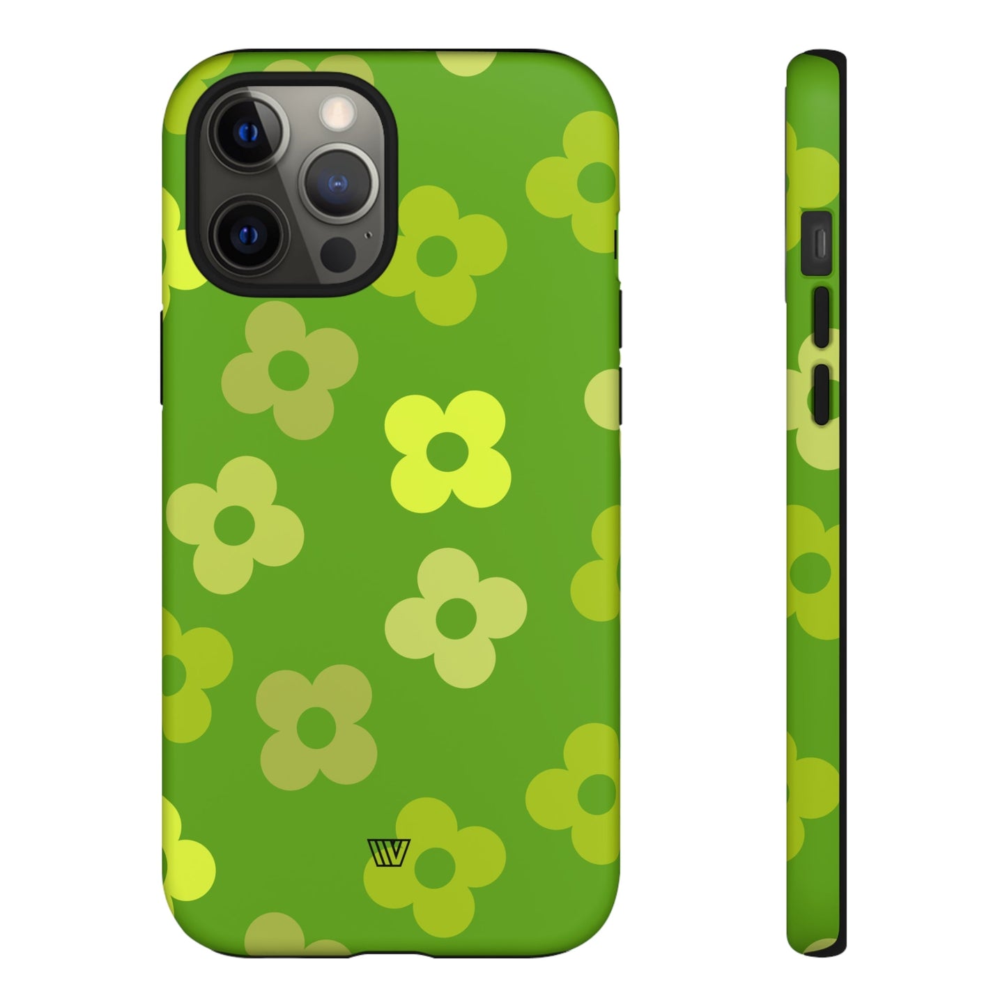 GREEN RETRO FLOWERS | Tough Phone Case