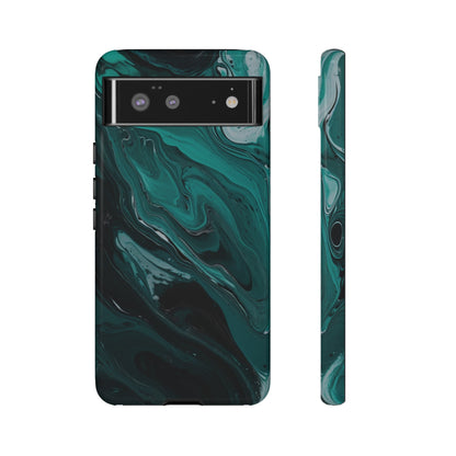 TEAL PAINT SWIRL | Tough Phone Case