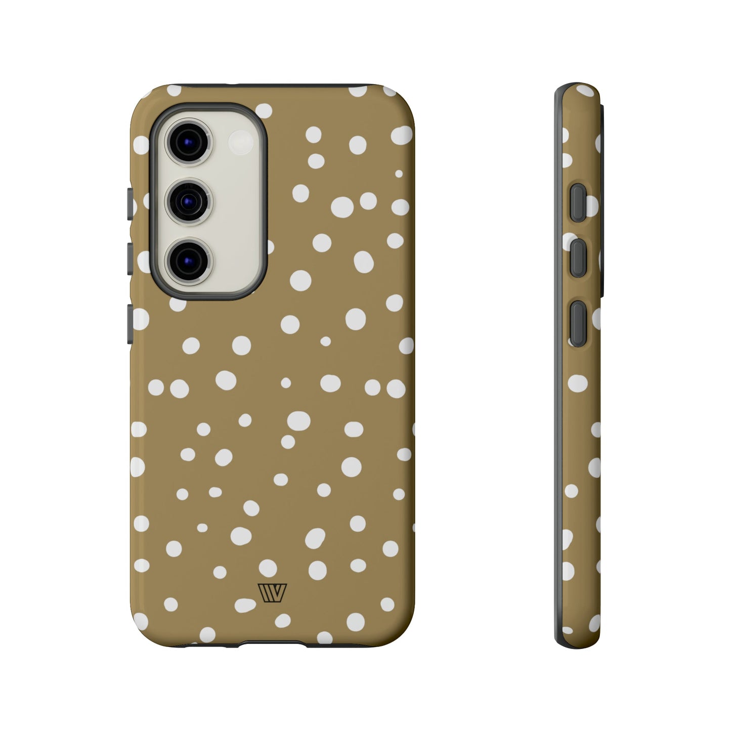 DARK BEIGE DOTS | Tough Phone Case