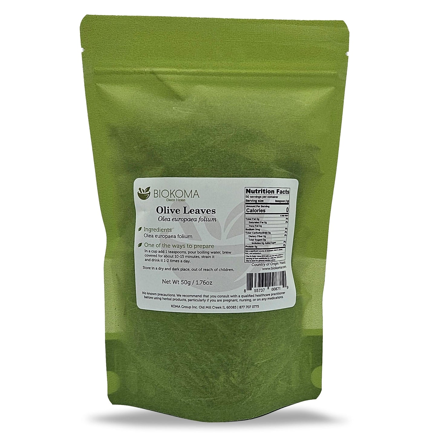 Olive Leaves (Olea europaea folium) Dried Leaves 50g 1.76oz