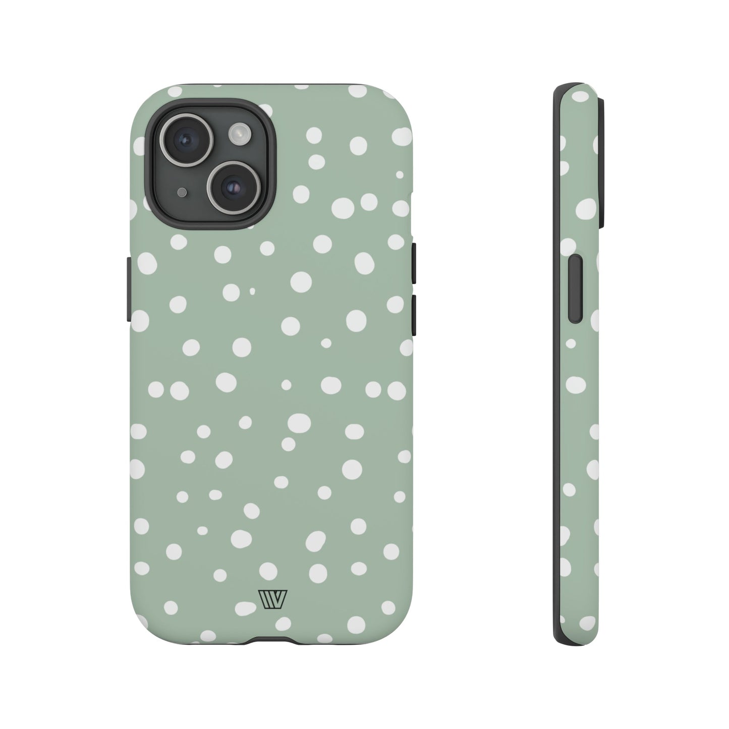 PASTEL GREEN DOTS | Tough Phone Case