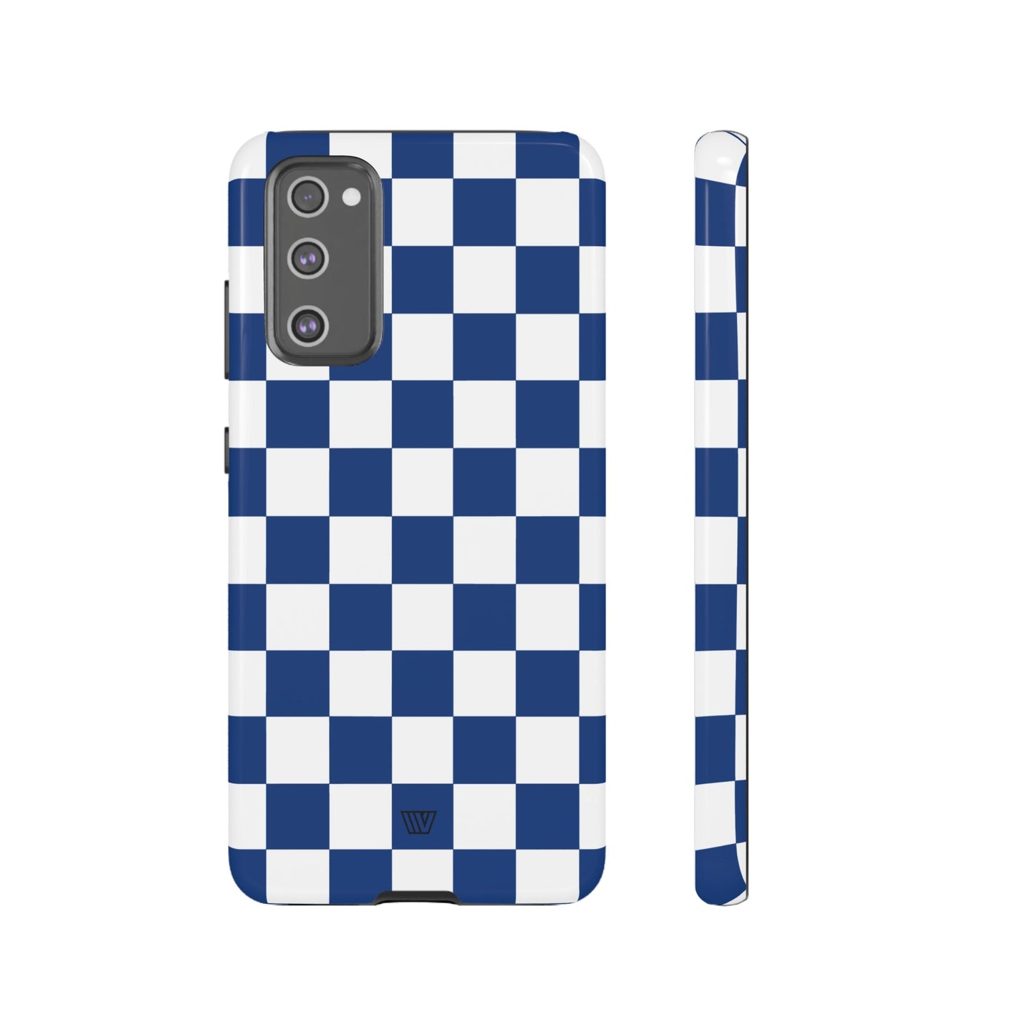 BLUE WHITE CHECKERBOARD | Tough Phone Case