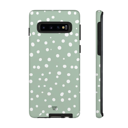 PASTEL GREEN DOTS | Tough Phone Case