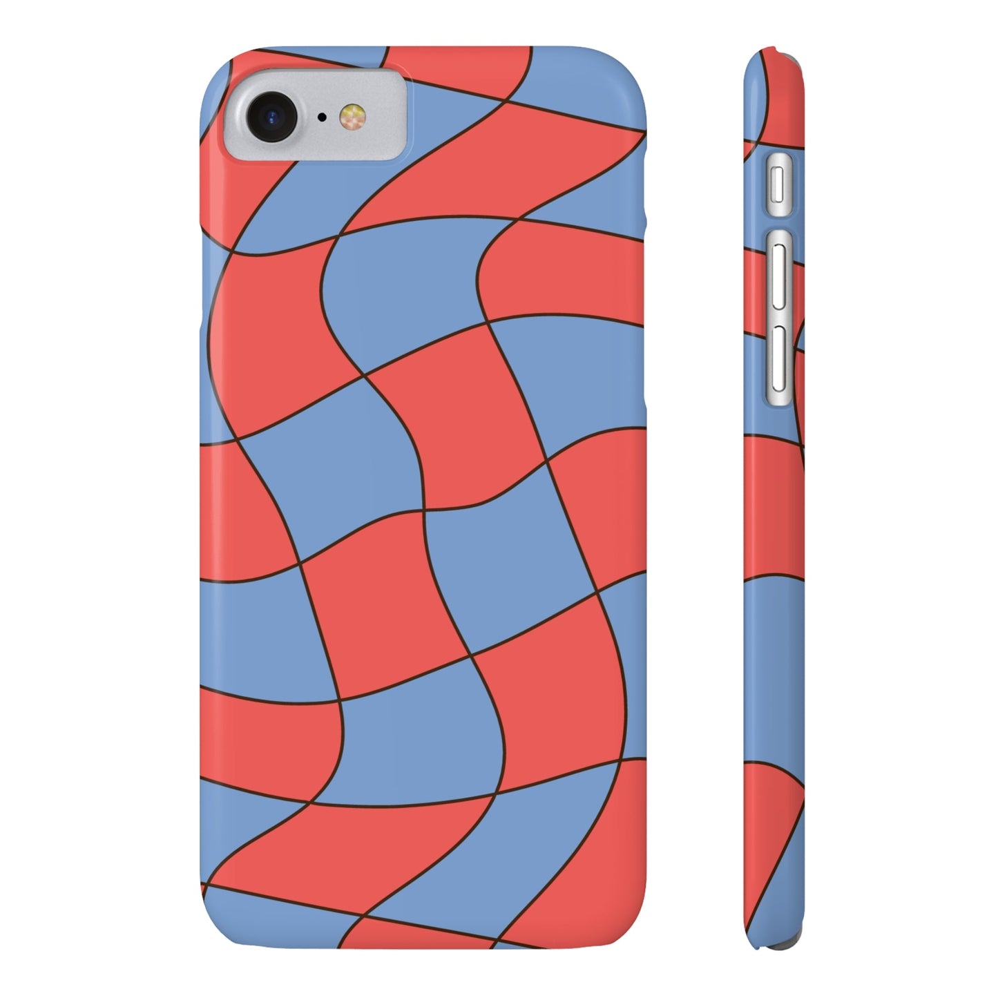 RETRO WAVY CHECKERBOARD  | Slim iPhone Case