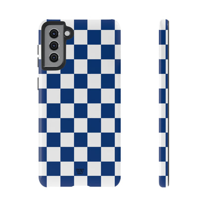 BLUE WHITE CHECKERBOARD | Tough Phone Case