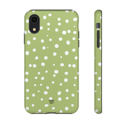 PALE OLIVE DOTS | Tough Phone Case