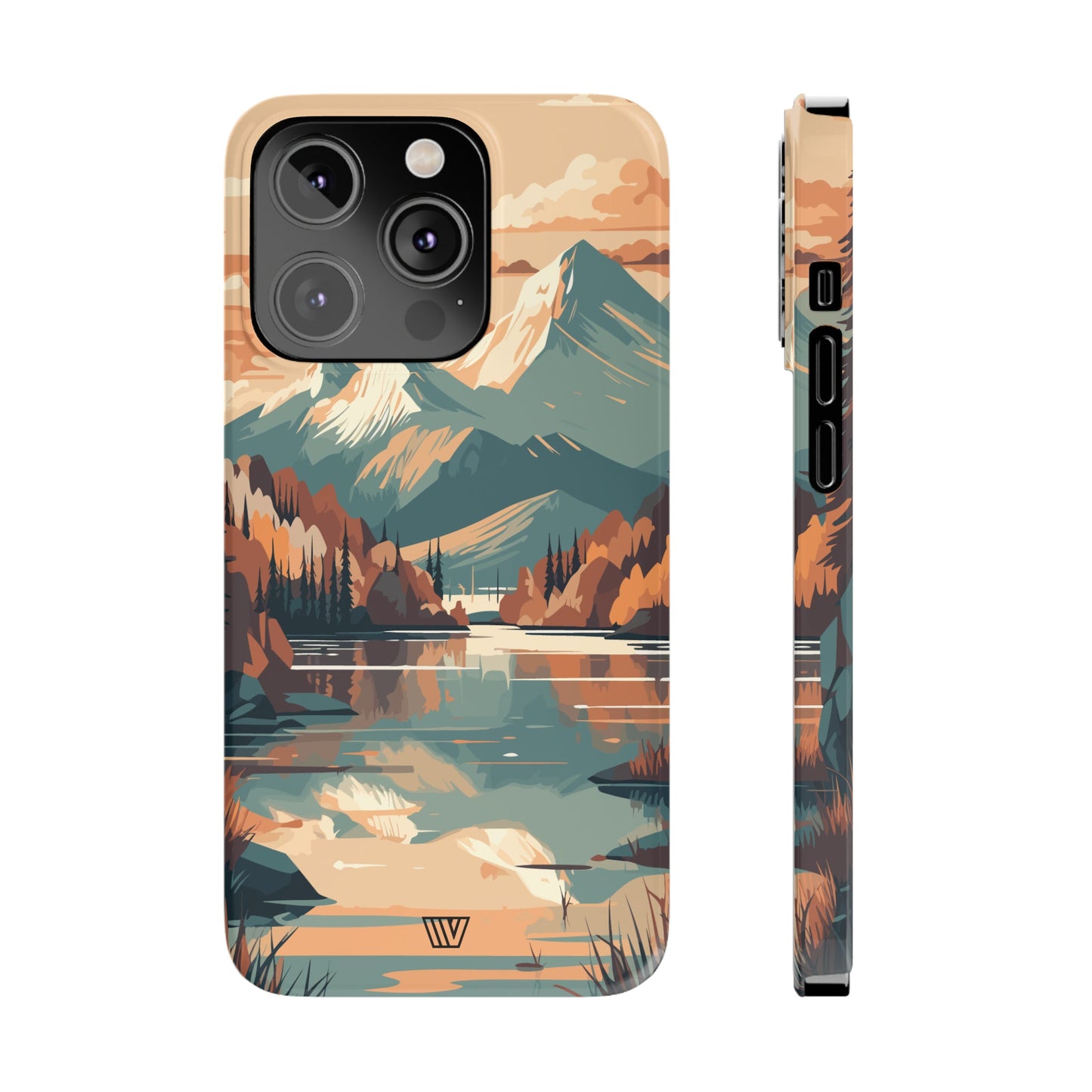 FALL MOUNTAIN RIVER LANDSCAPE | Slim iPhone Case