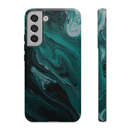 TEAL PAINT SWIRL | Tough Phone Case