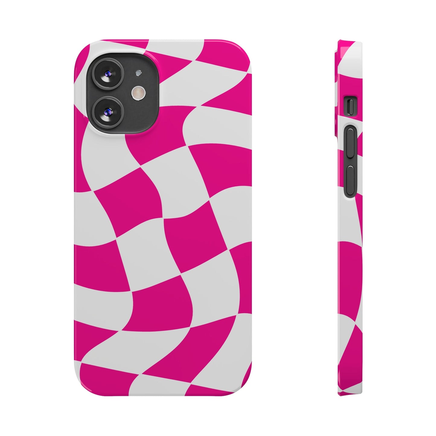 HOT PINK WAVY  | Slim iPhone Case