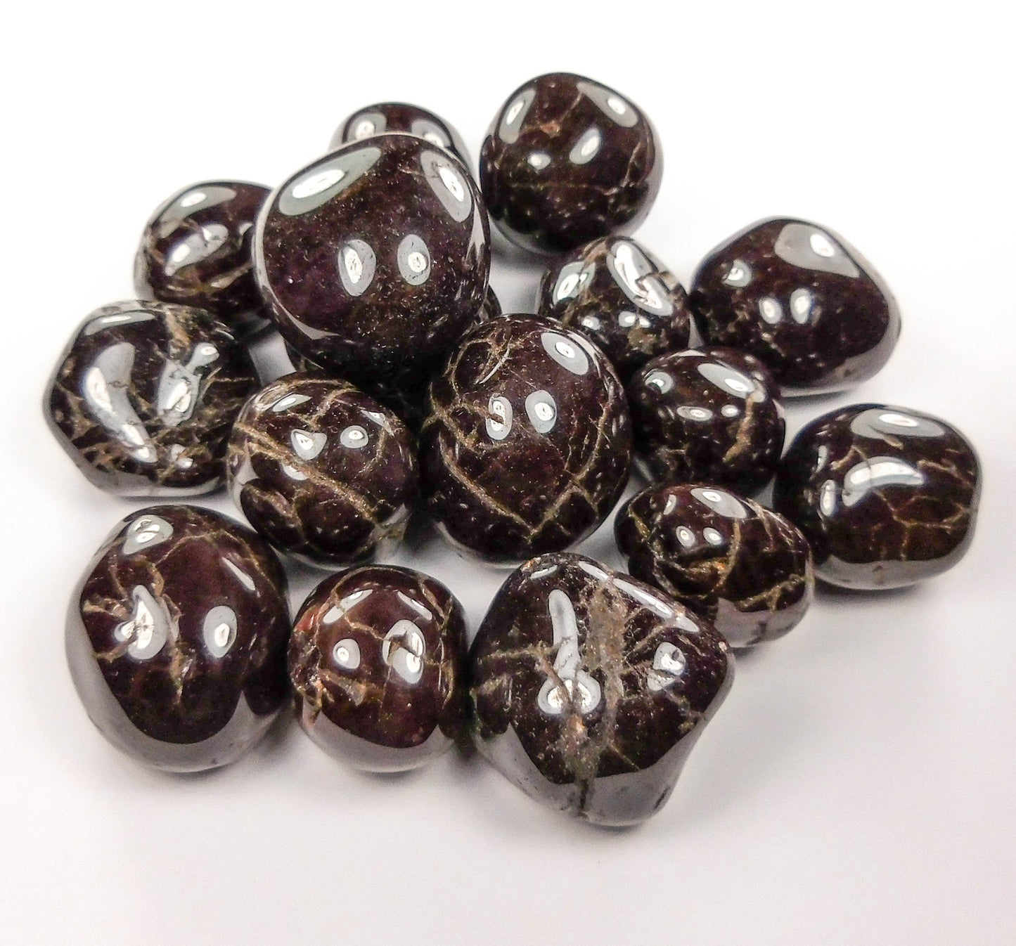 Cherry Garnet Tumbled (1 Kilo)(2.2 LBs) Bulk Wholesale Lot Polished Gemstones