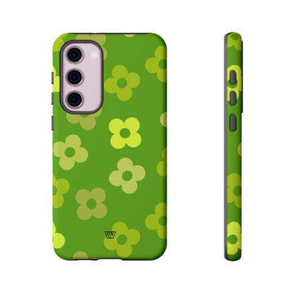 GREEN RETRO FLOWERS | Tough Phone Case