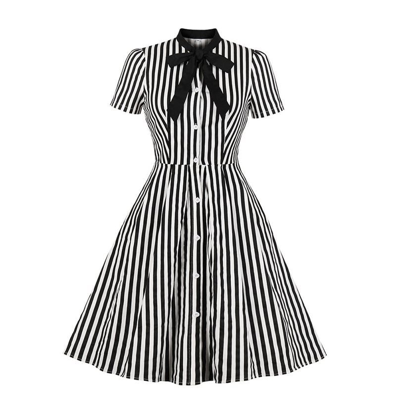 Striped Vintage Dress - Winery Collection