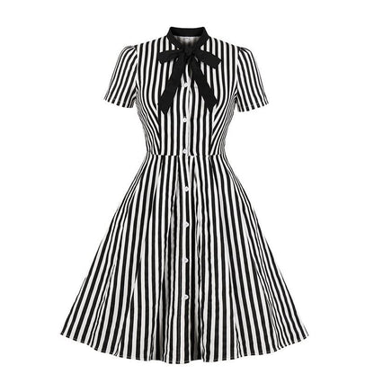 Striped Vintage Dress - Winery Collection