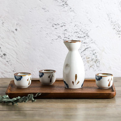 Botanical Sip: Traditional Painted Sake Set