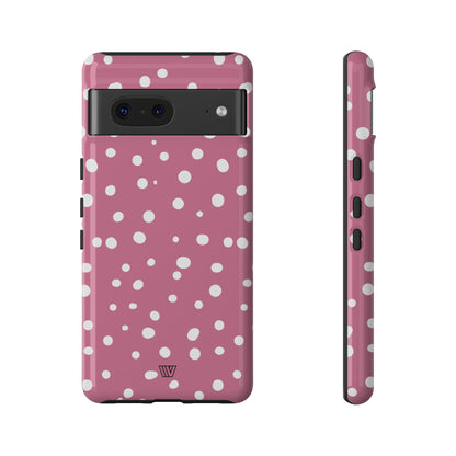 BLUSH RED DOTS | Tough Phone Case