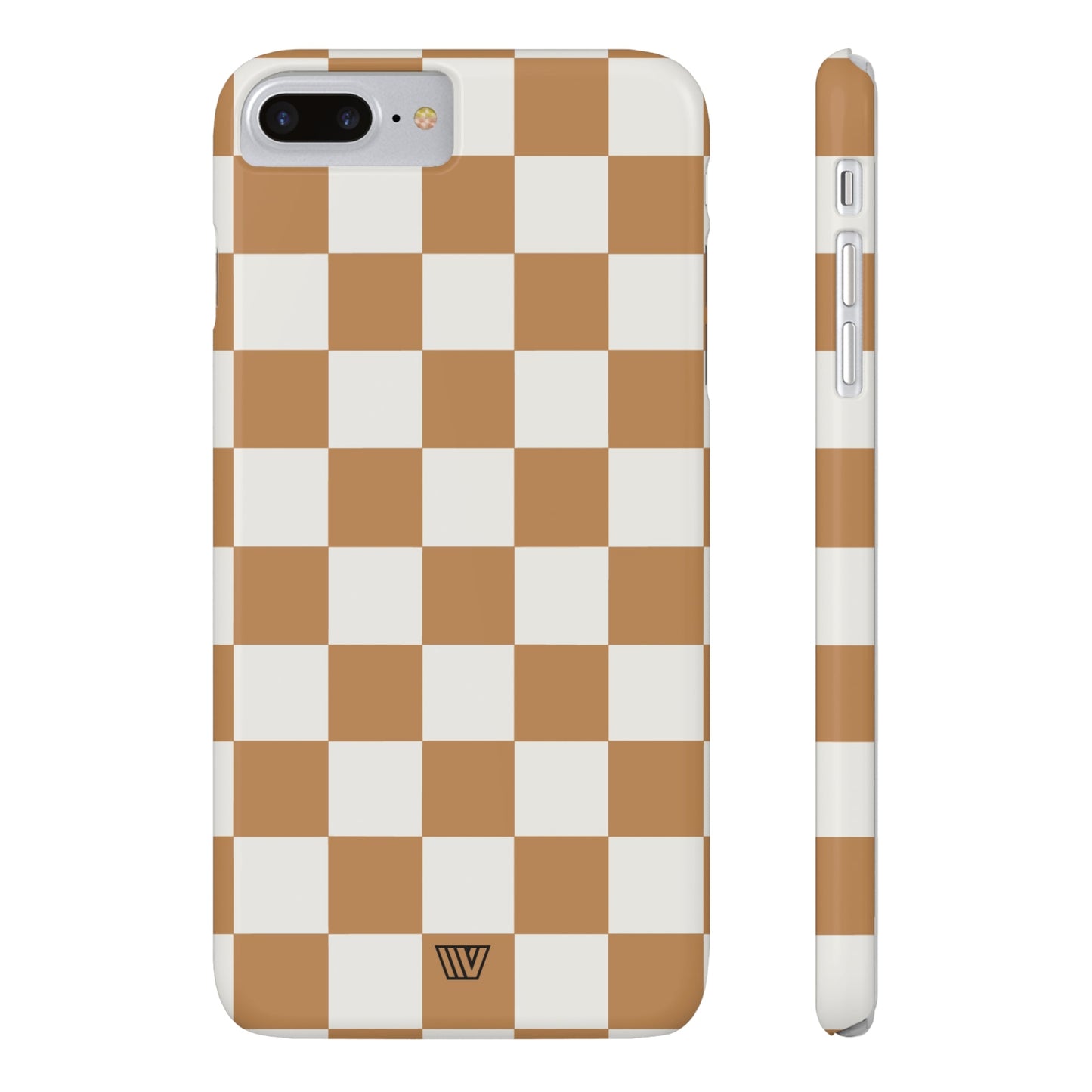 CHESTNUT CHECKERBOARD | Slim iPhone Case