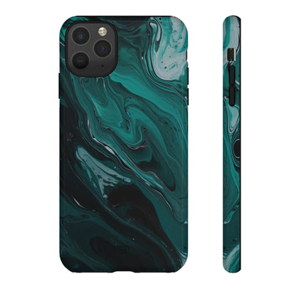 TEAL PAINT SWIRL | Tough Phone Case