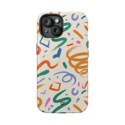 DOODLE PAINT BRUSH STROKES | MagSafe Tough iPhone Case