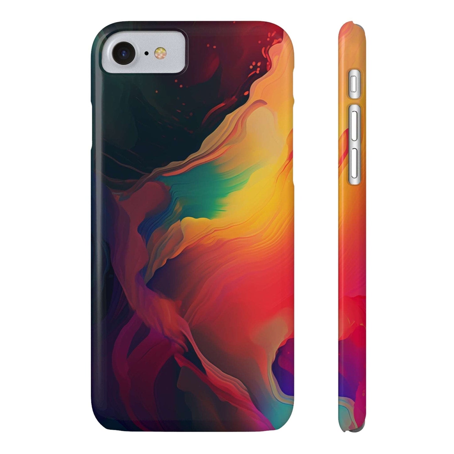 Abstract Paint Colors Slim Phone Case