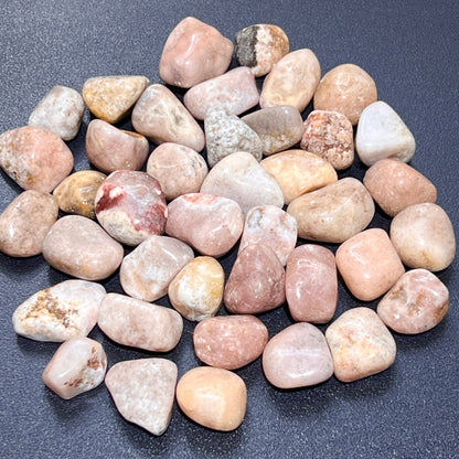 Pink Amethyst Tumbled (3 Pcs) Polished Natural Gemstones Healing Crystals And Stones