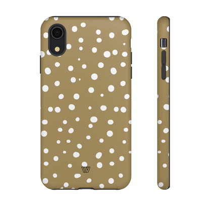 DARK BEIGE DOTS | Tough Phone Case