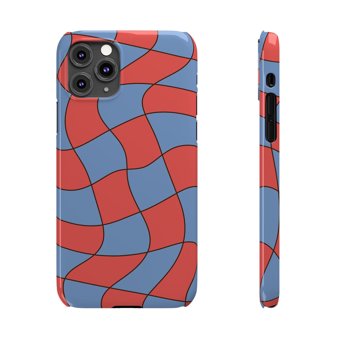 RETRO WAVY CHECKERBOARD  | Slim iPhone Case