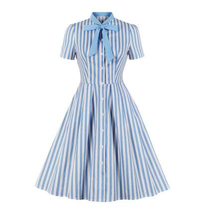 Striped Vintage Dress - Winery Collection