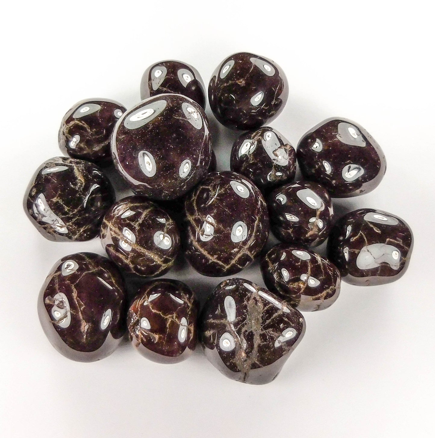 Cherry Garnet Tumbled (1 Kilo)(2.2 LBs) Bulk Wholesale Lot Polished Gemstones