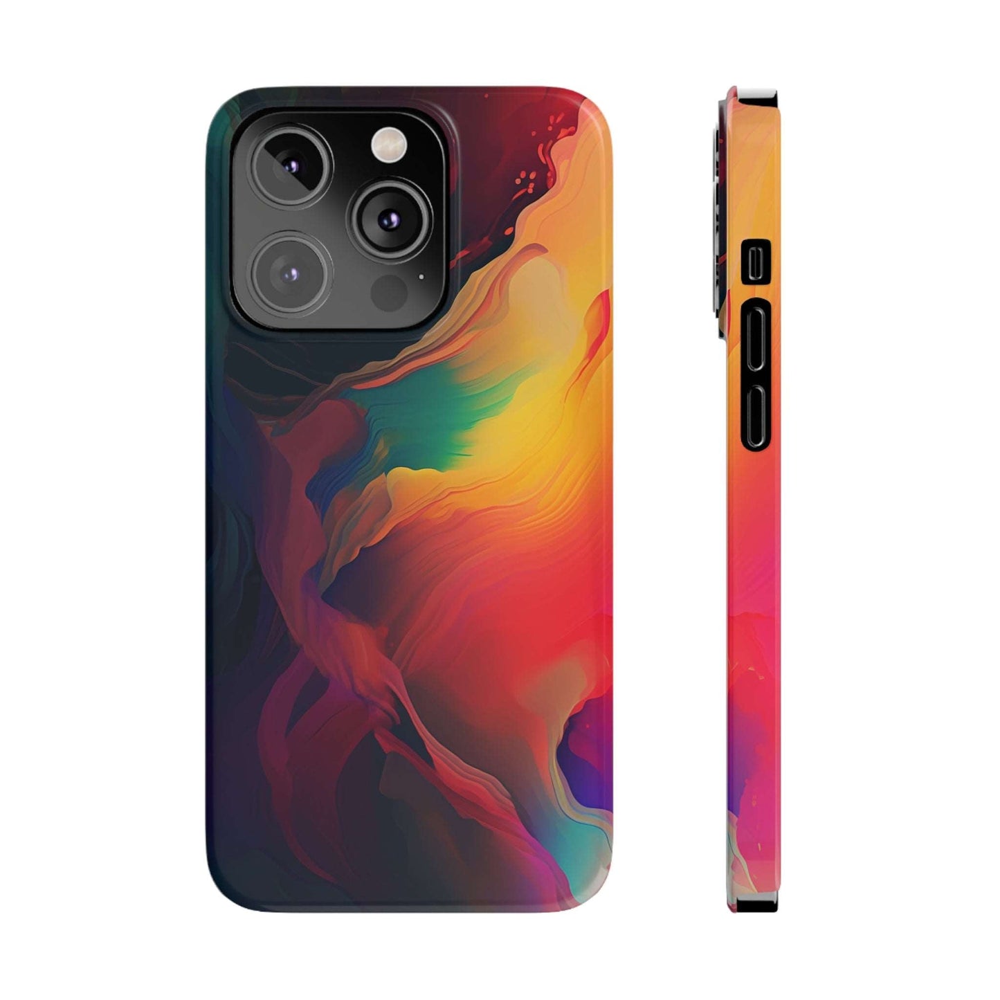 Abstract Paint Colors Slim Phone Case