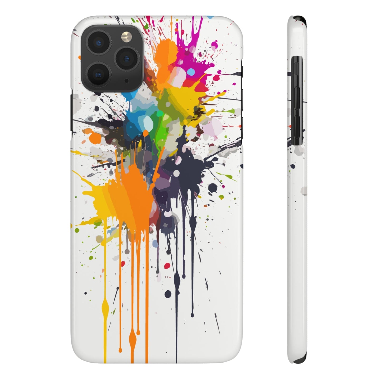 PAINT SPLATTER WHITE | Slim iPhone Case