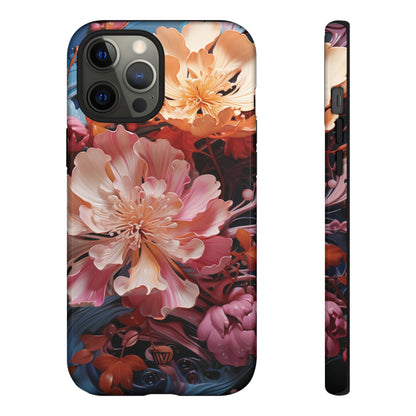 PAINT SWIRL FLOWERS | Tough Phone Case