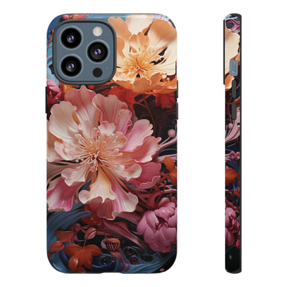 PAINT SWIRL FLOWERS | Tough Phone Case