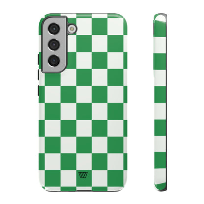 GREEN WHITE CHECKERBOARD | Tough Phone Case