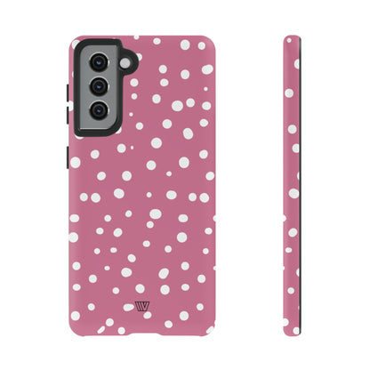 BLUSH RED DOTS | Tough Phone Case