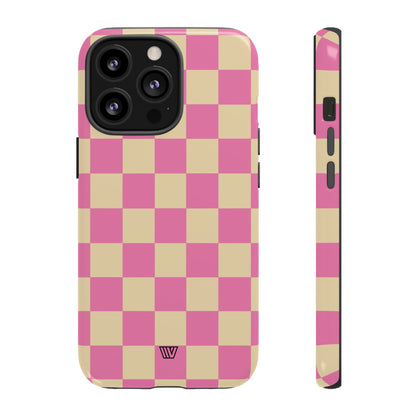 PINK TAN CHECKERBOARD | Tough Phone Case