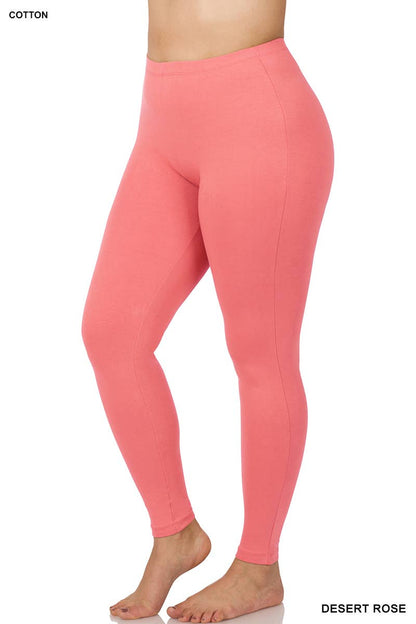 PLUS SIZE BETTER COTTON FULL LENGTH LEGGINGS