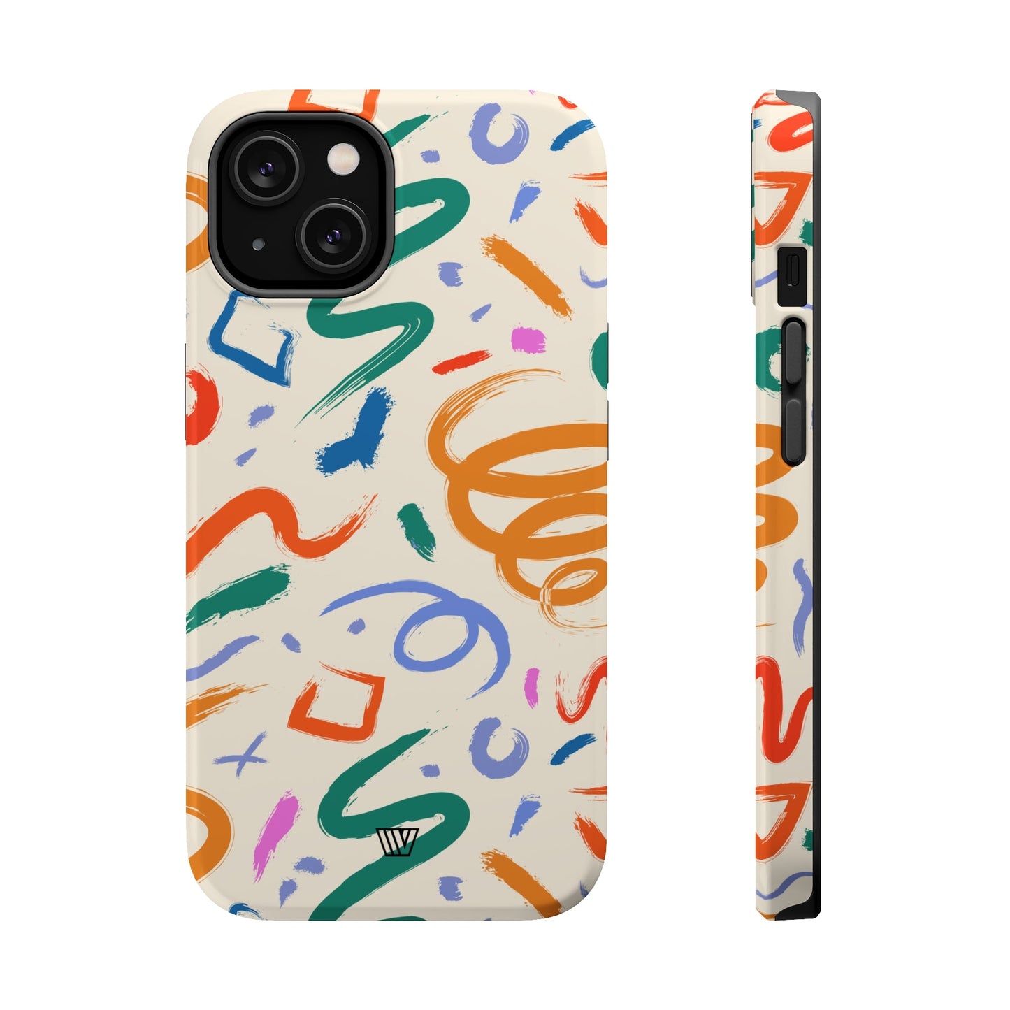 DOODLE PAINT BRUSH STROKES | MagSafe Tough iPhone Case