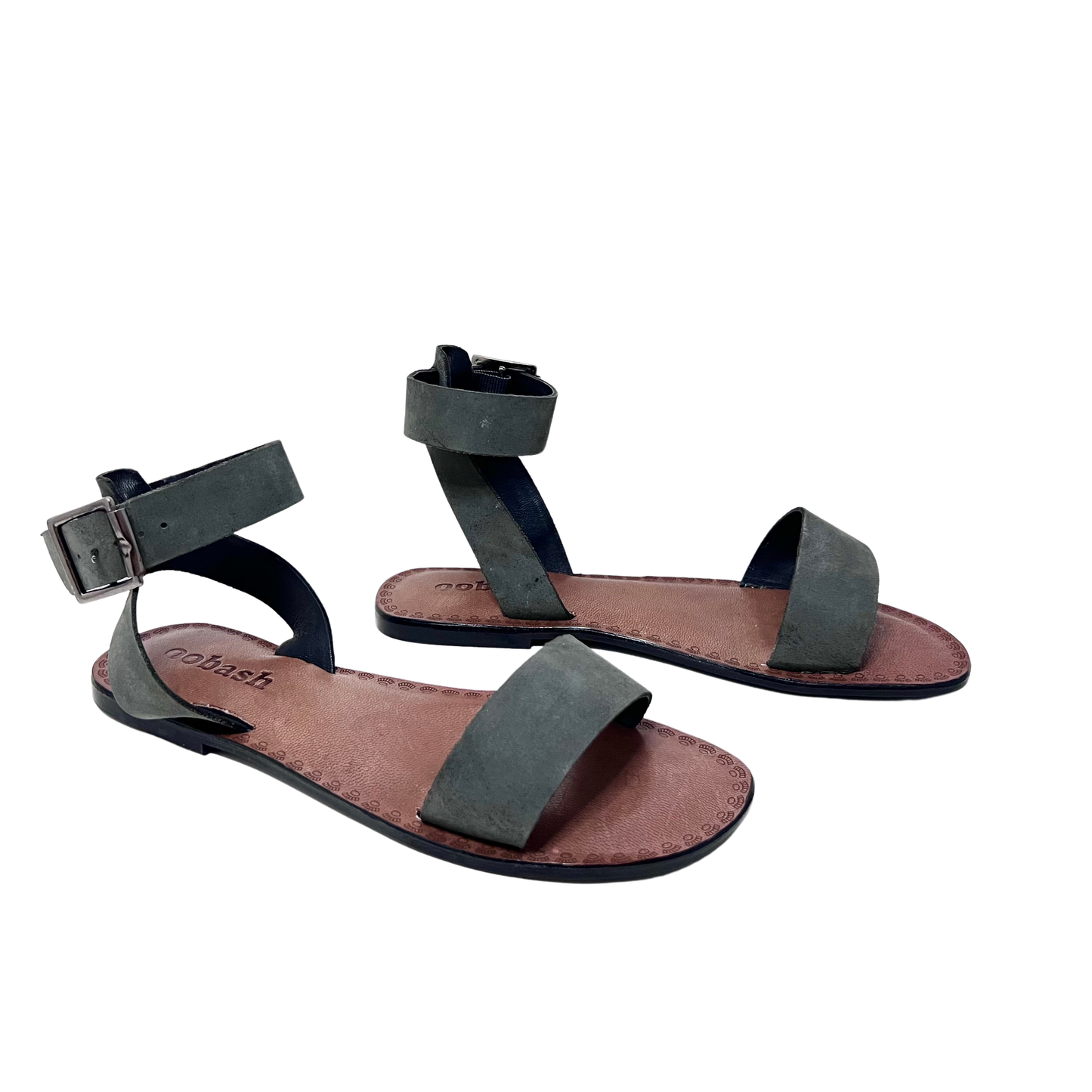 Ilisha Black front strap buckle sandal