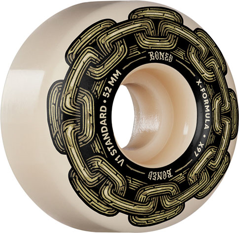 Bones Wheels X Formula Gold Chain V1 Standard 52mm 97a Wheels