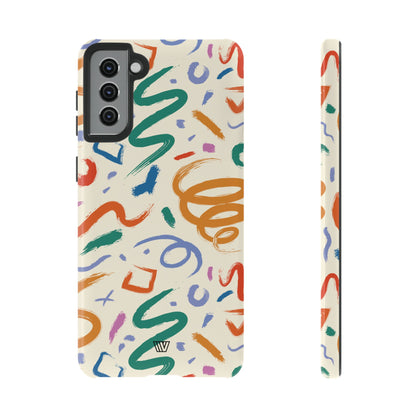 DOODLE PAINT BRUSH STROKES | Tough Phone Case