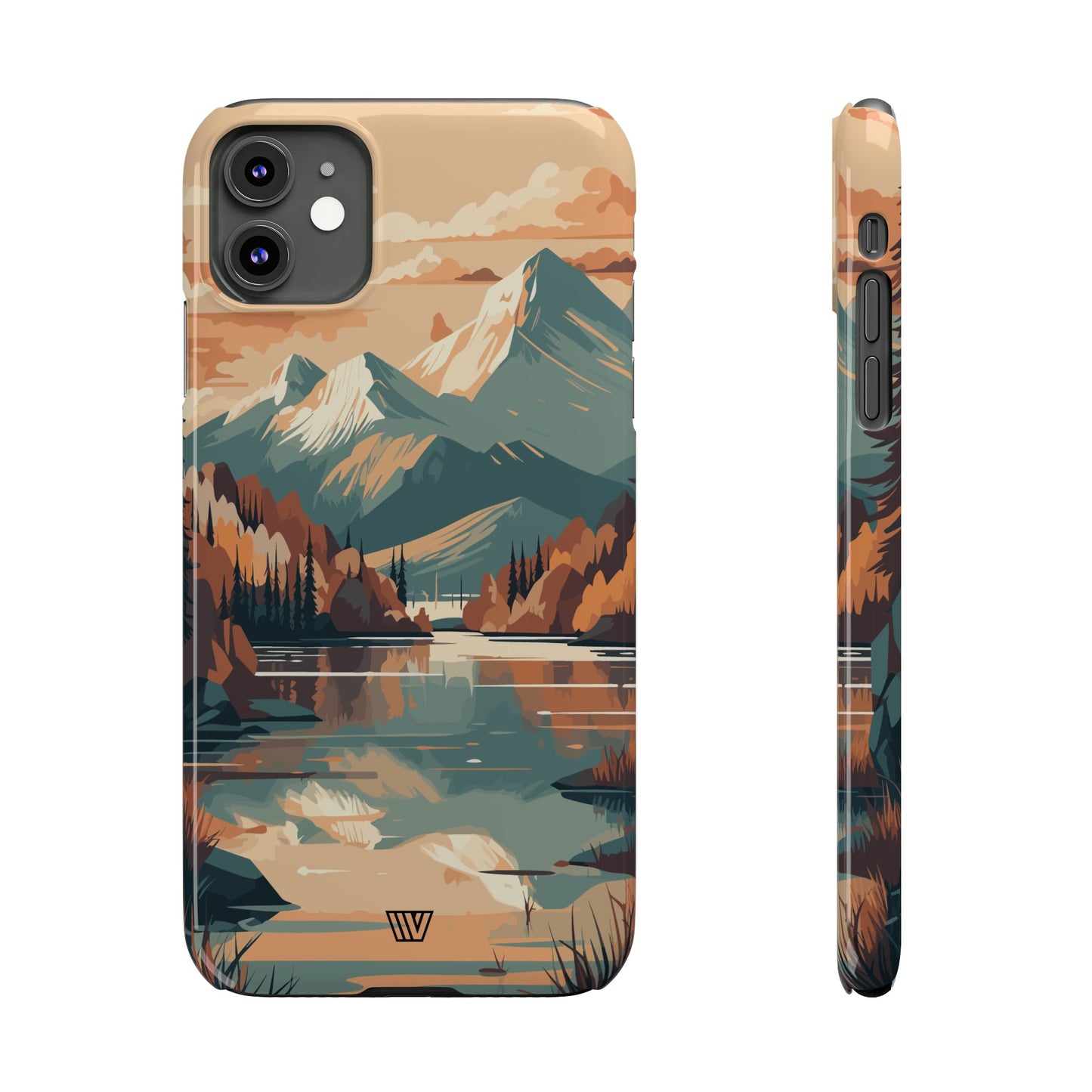 FALL MOUNTAIN RIVER LANDSCAPE | Slim iPhone Case