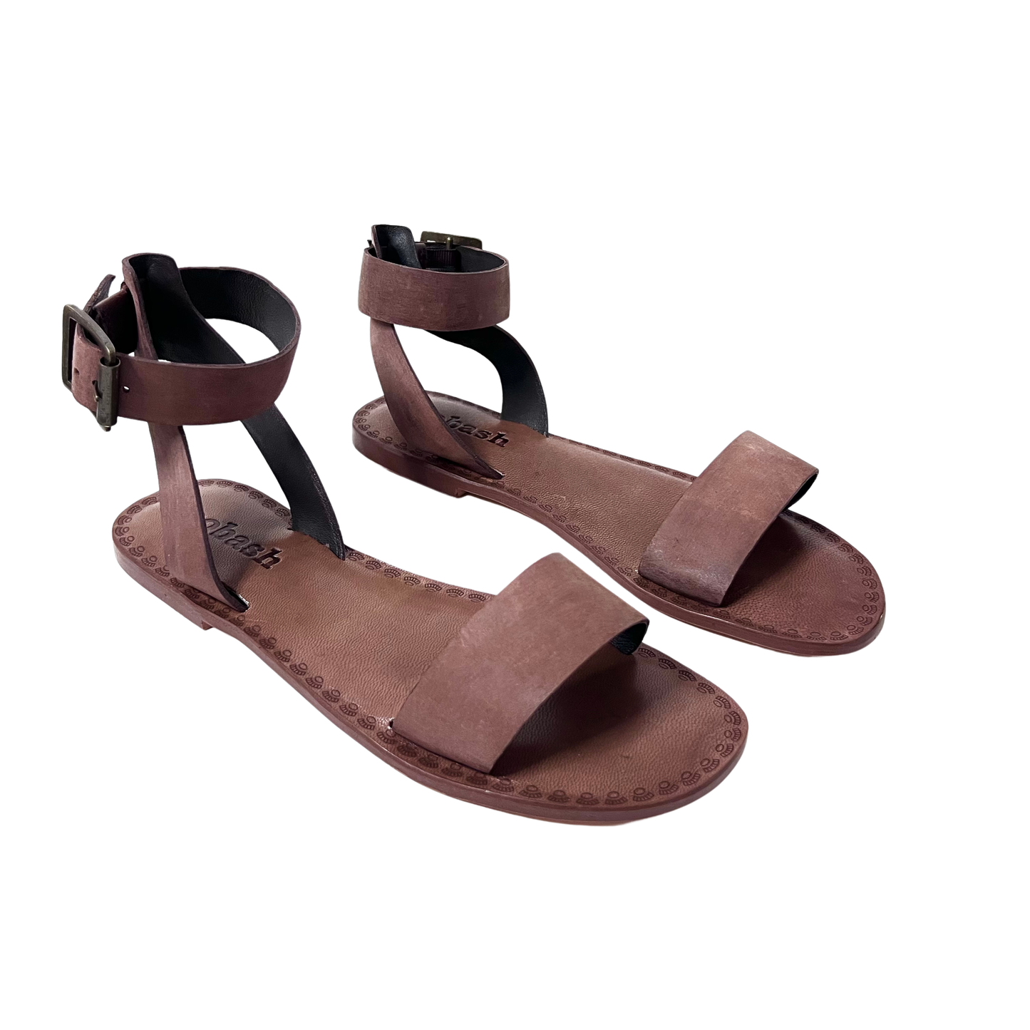 Ilisha Brown front strap buckle sandal