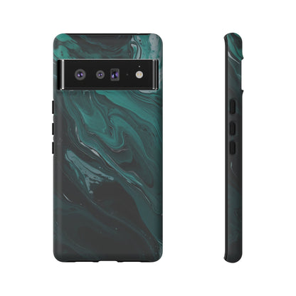 TEAL PAINT SWIRL | Tough Phone Case