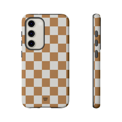 CHESTNUT CHECKERBOARD | Tough Phone Case