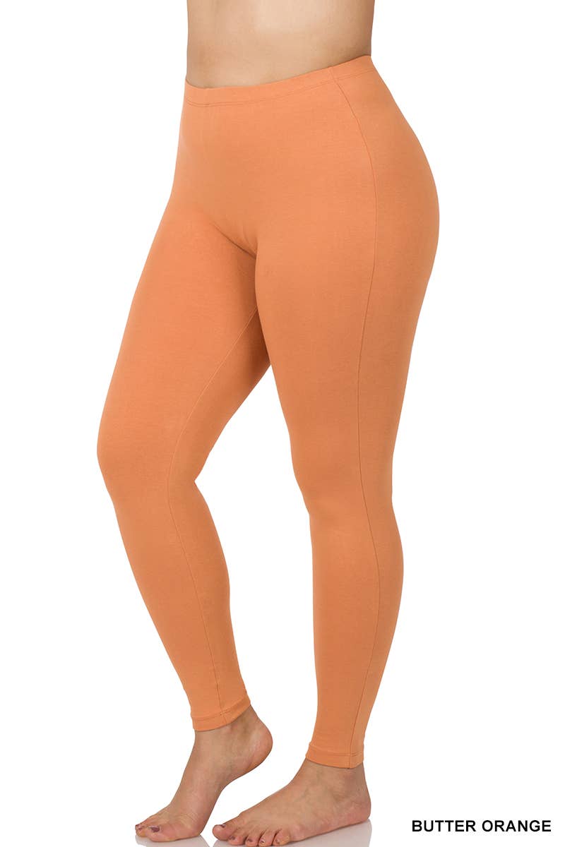 PLUS SIZE BETTER COTTON FULL LENGTH LEGGINGS