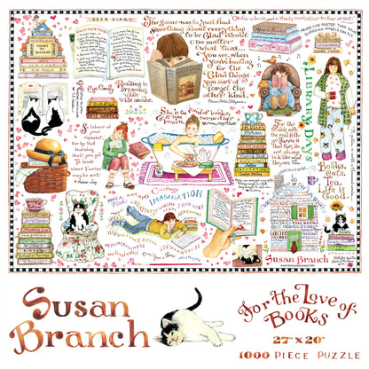 1000 Piece Books & Cats Susan Branch Jigsaw Puzzle