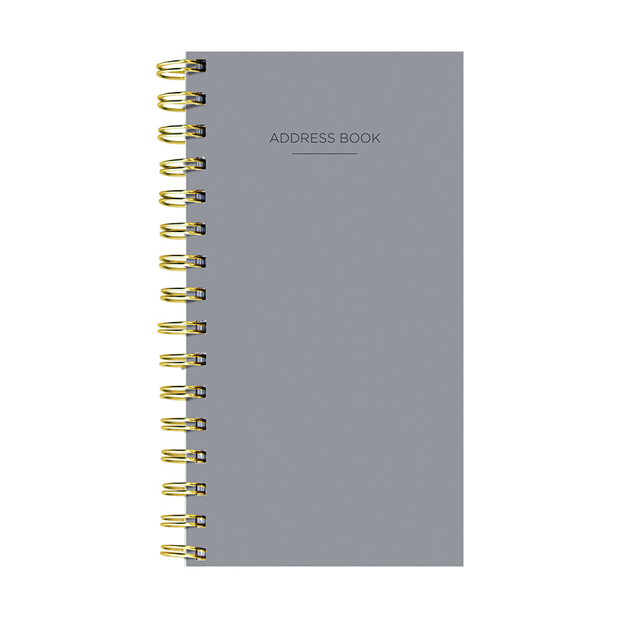 Gray Spiral Address Book