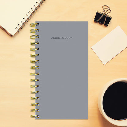 Gray Spiral Address Book