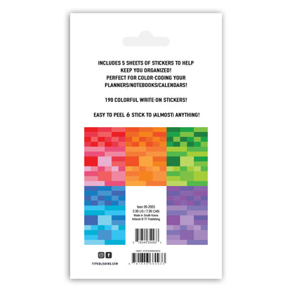 Rainbow Write-on Planner Color Coded Stickers