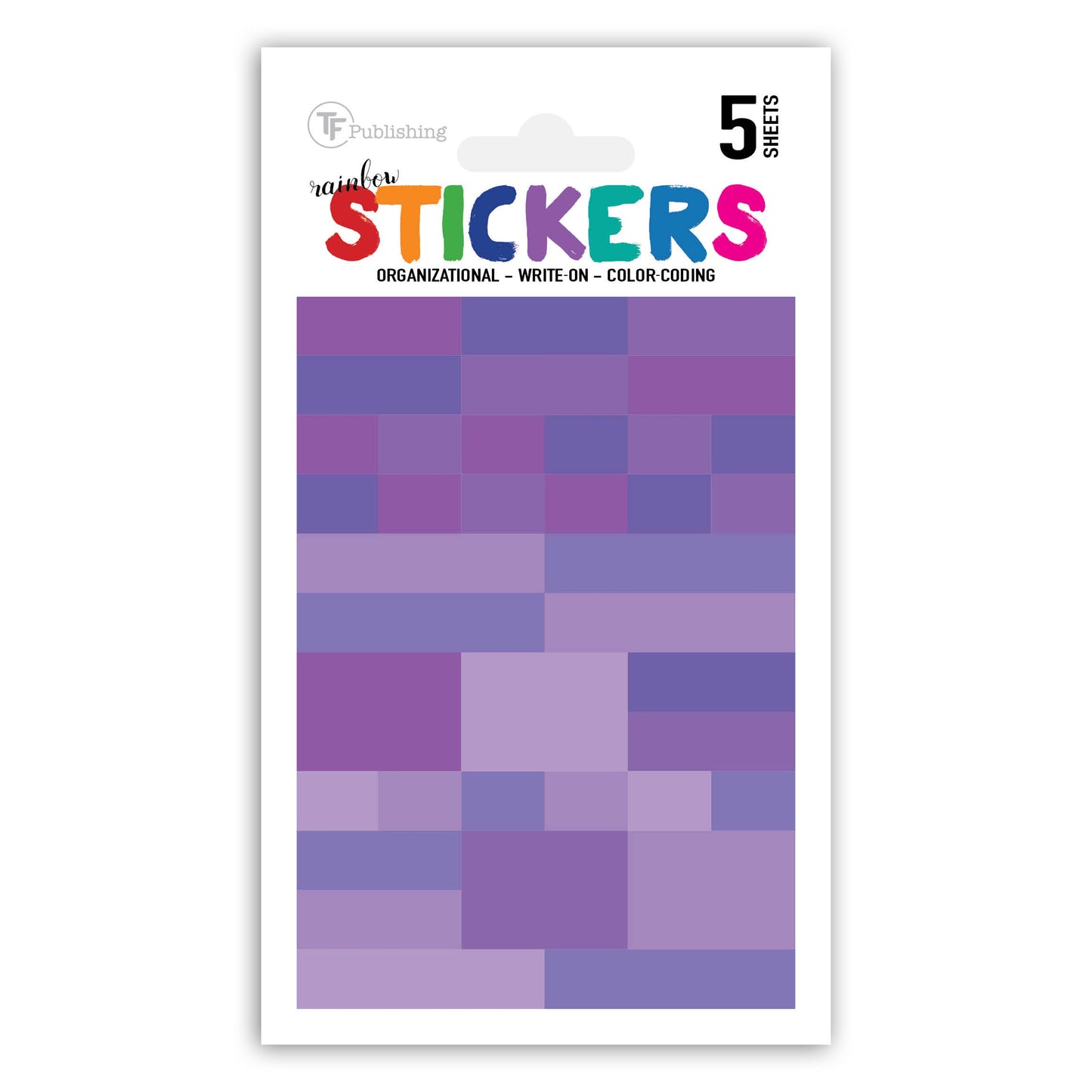 Rainbow Write-on Planner Color Coded Stickers